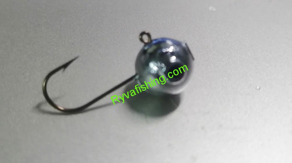RYVAFISHING-JIGOVÁ HLAVA KOULE 9G/HÁČEK VMC 2