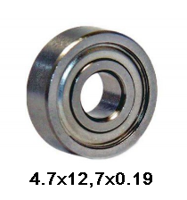Nerezové ložisko do návijáku 4,76x12,72x0,196mm