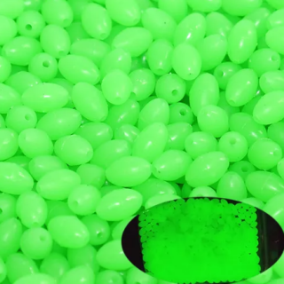 FLUO GUMOVÝ STOPER OVÁL FLUO GREEN 6X8-50KS 