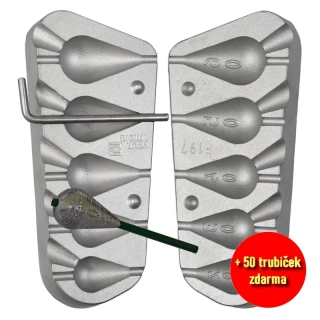 FORMA NA OLOVO HRUŠKA IN-LINE 20-60G+TRUBIČKY 3MM GRÁTIS 50KS