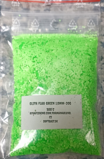 RYVALURES-GLITTER DO GUMOVÝCH NÁSTRAH UV GREEN 20G-1,0MM