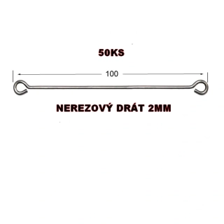 DRÁTĚNÁ OSA 10CM PRO PILKERY 50KS