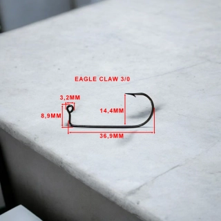 JIGOVÝ HÁČEK EAGLE CLAW VEL.3/0-100KS 