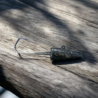 RYVALURES-JIG HLAVA POLAK VMC 100G-6/0 BLACK-SILVER HOLO 5 KS