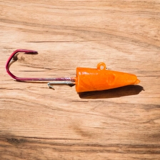 RYVALURES-JIG POLAK HLAVA VMC 100G-8/0 ORANGE- 5 KS