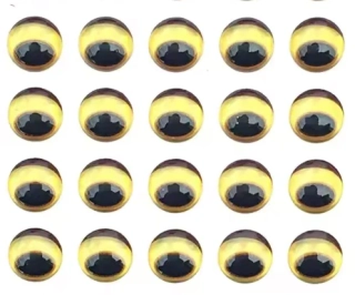 SAMOLEPÍCÍ 3D OČI SNAKE GOLD-3MM 20KS