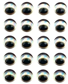 SAMOLEPÍCÍ 3D OČI SNAKE SILVER-3MM 20KS