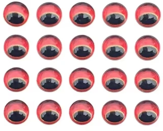 SAMOLEPÍCÍ 3D OČI SNAKE RED-3MM 20KS