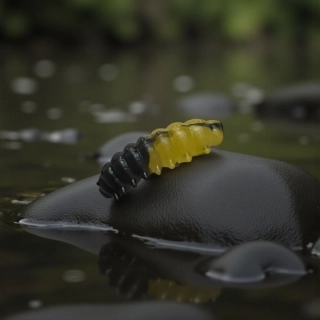 RYVALURES-WORM BLACK - TRANS YELLOW HADRÁK - 10KS