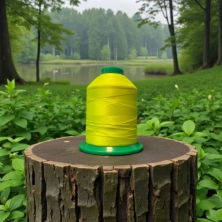 VÁZACÍ NITÍ NA OČKA - NYLON 50M SPOOL - FLUO GREEN LESK