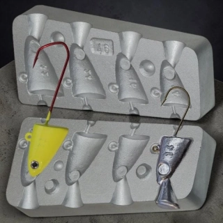 Odlévací jigová forma na hlavičky (14g, 16g, 24g, 32g) – 4 pozice