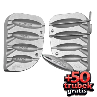 FORMA NA OLOVO IN-LINE 40,60,80,100G+TRUBIČKY 3MM GRÁTIS 50KS
